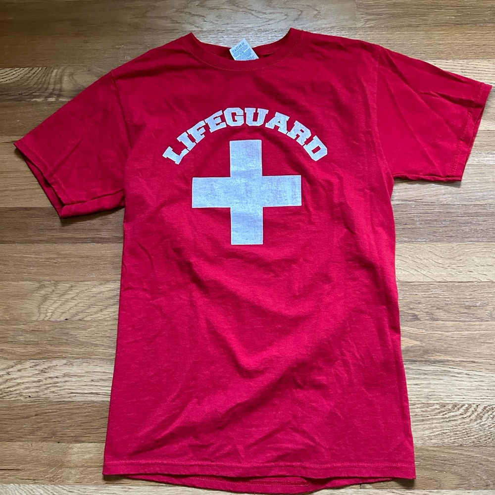Lifeguard t-shirt Woman’s Size Small red white